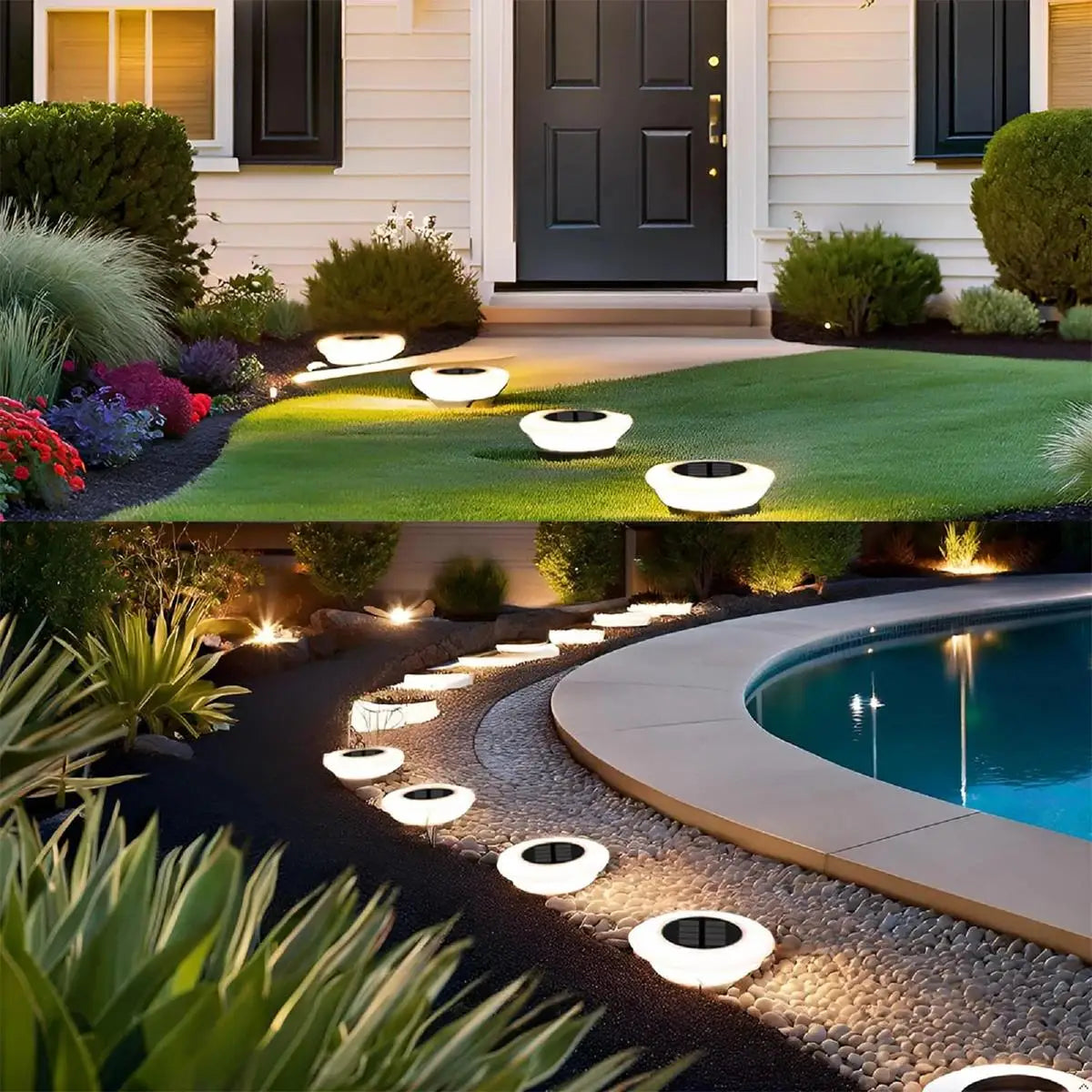 Outdoor Solar Disc Lights