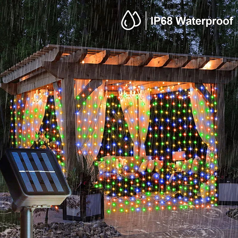 Solar Curtain Lights Outdoor Waterproof – 3x3m