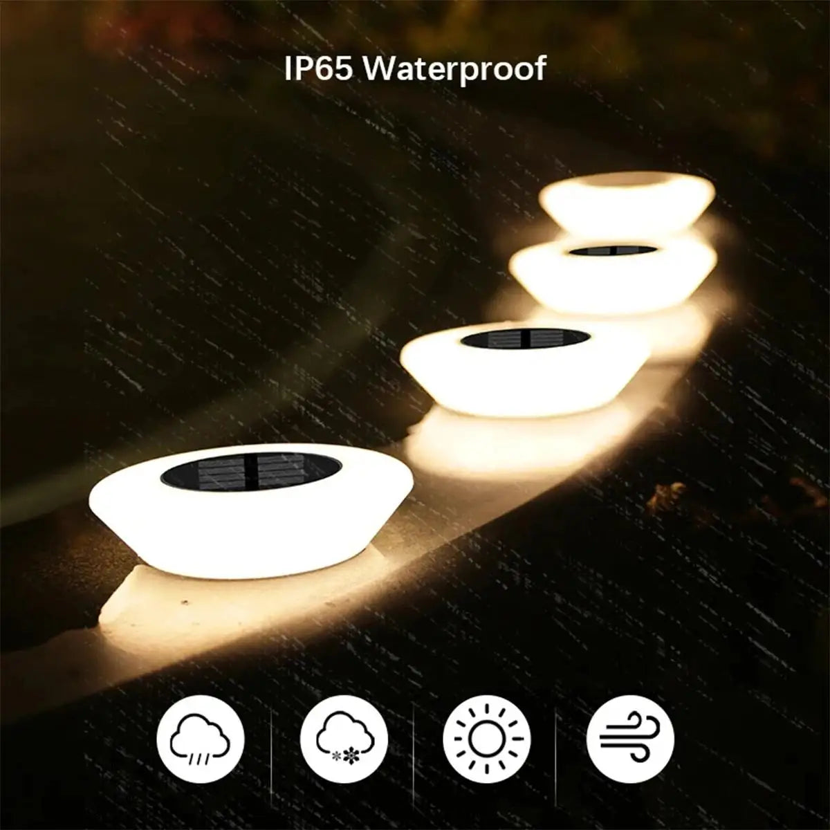 Outdoor Solar Disc Lights